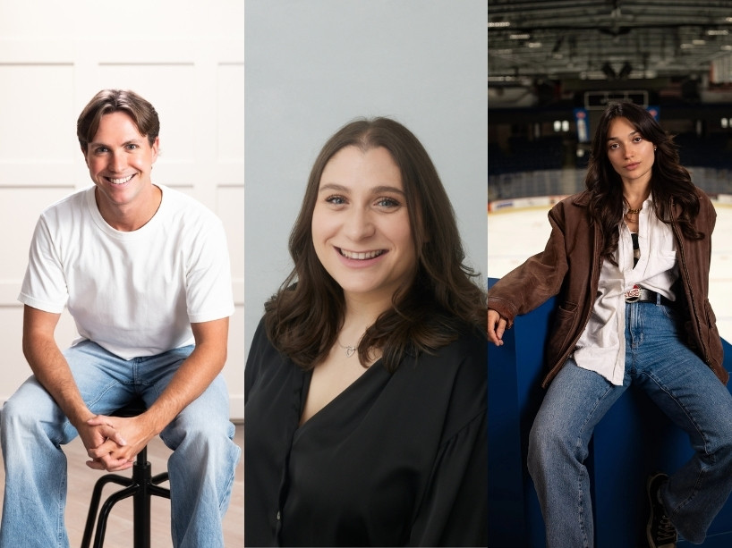 Composite image of Madeline Fiore, Tristan McGuirk and Rebecca Moshé-Steinberg.