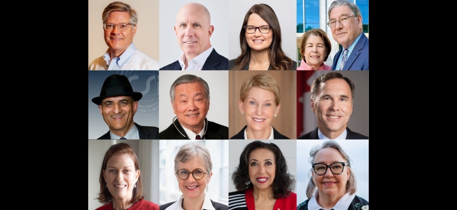 A composite of TMU’s 13 spring honorary doctorate recipients.