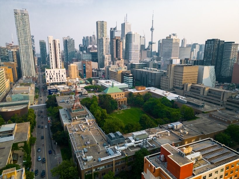 The university campus. 