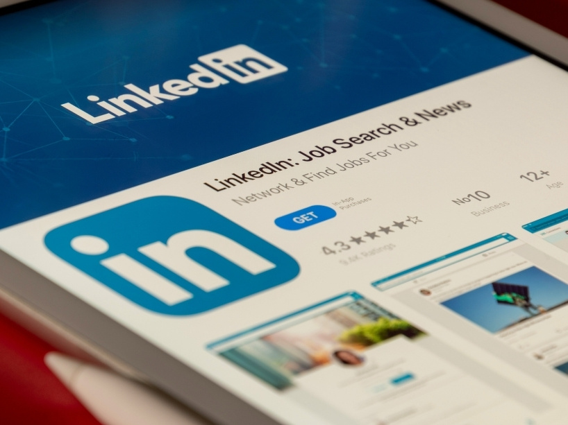LinkedIn screen on phone. 