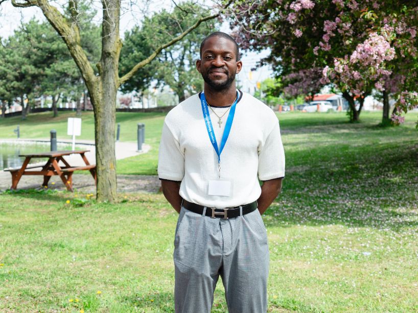 Levar Bailey standing outside.