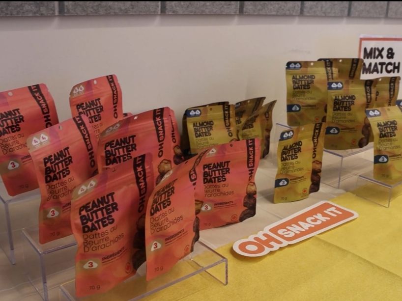 Oh Snack It on display table.