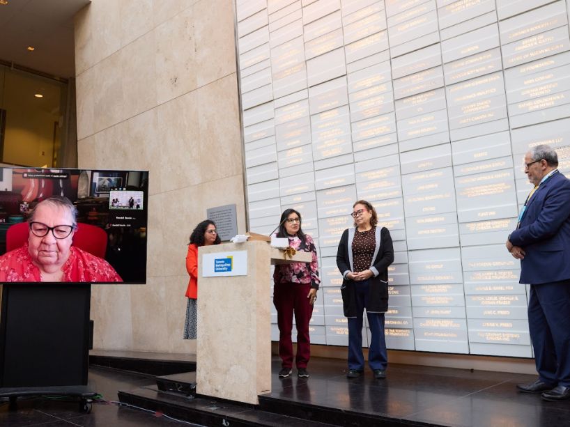 Toni De Mello, President Lachemi, Cher Trudeau Monica McKay and Elder Joanne Dallaire