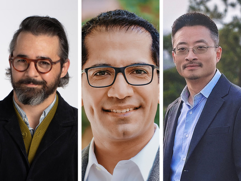 A collage image of David Colangelo, Ali Tavallaei and Hongbing Yu