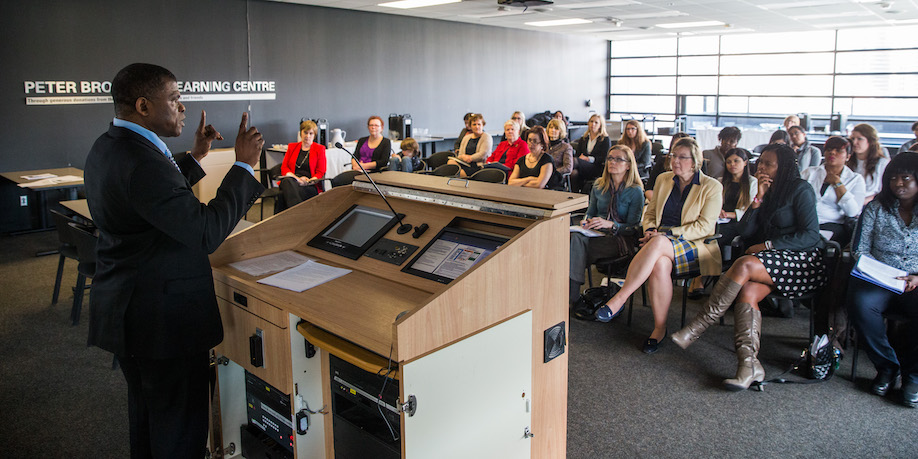 Students attending a lecture