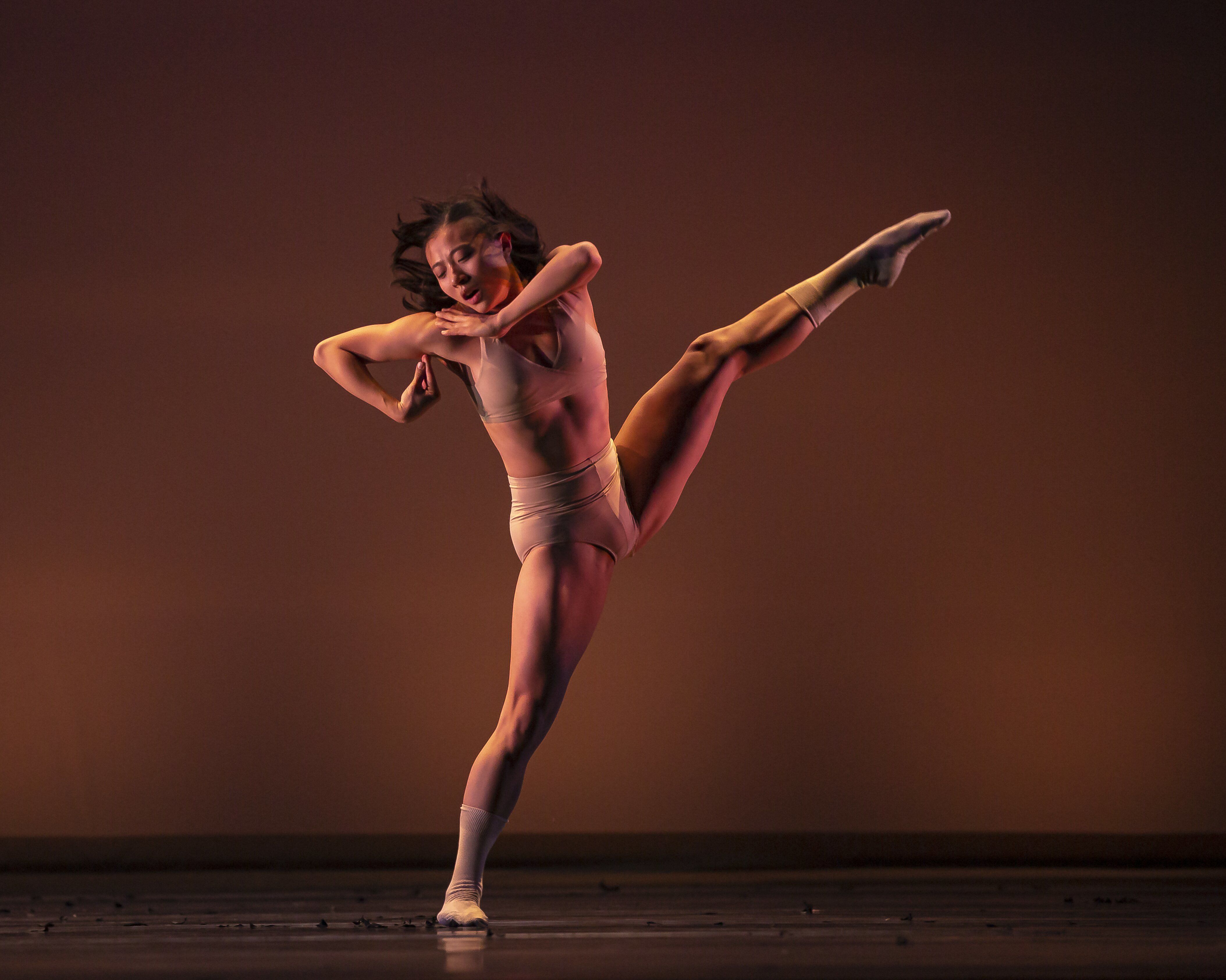 dancer with leg extended