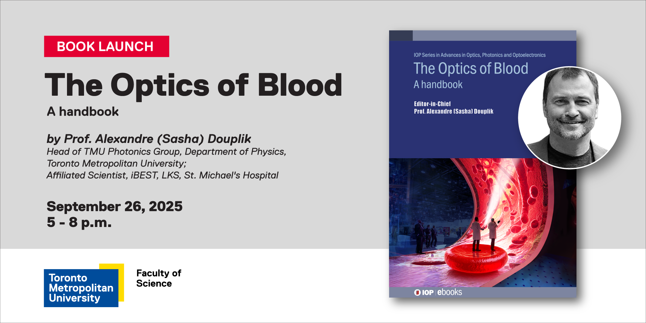 Book launch - "The Optics of Blood" by Prof. Alexandre Douplik