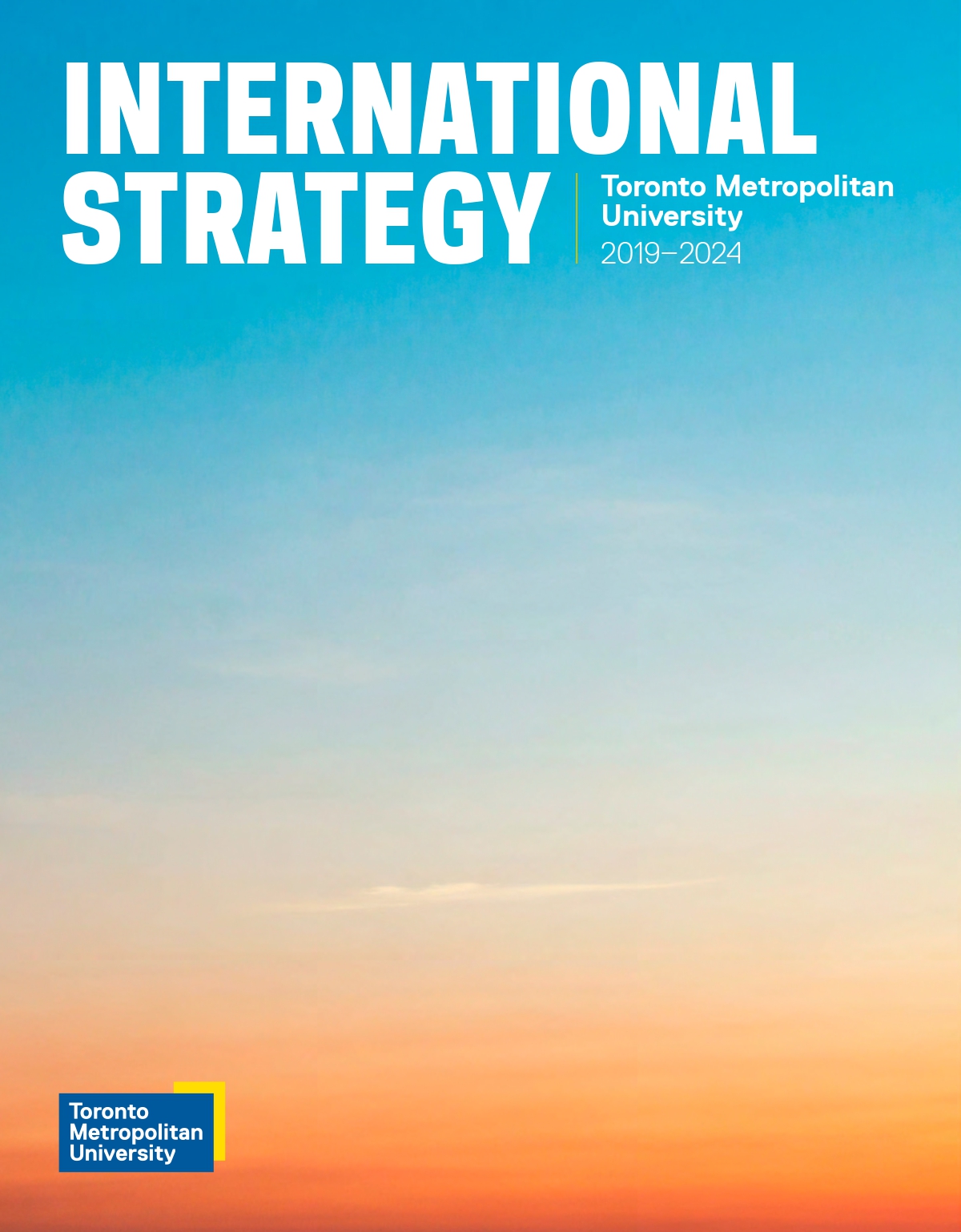 Cover of International Strategy document 2019-2024.