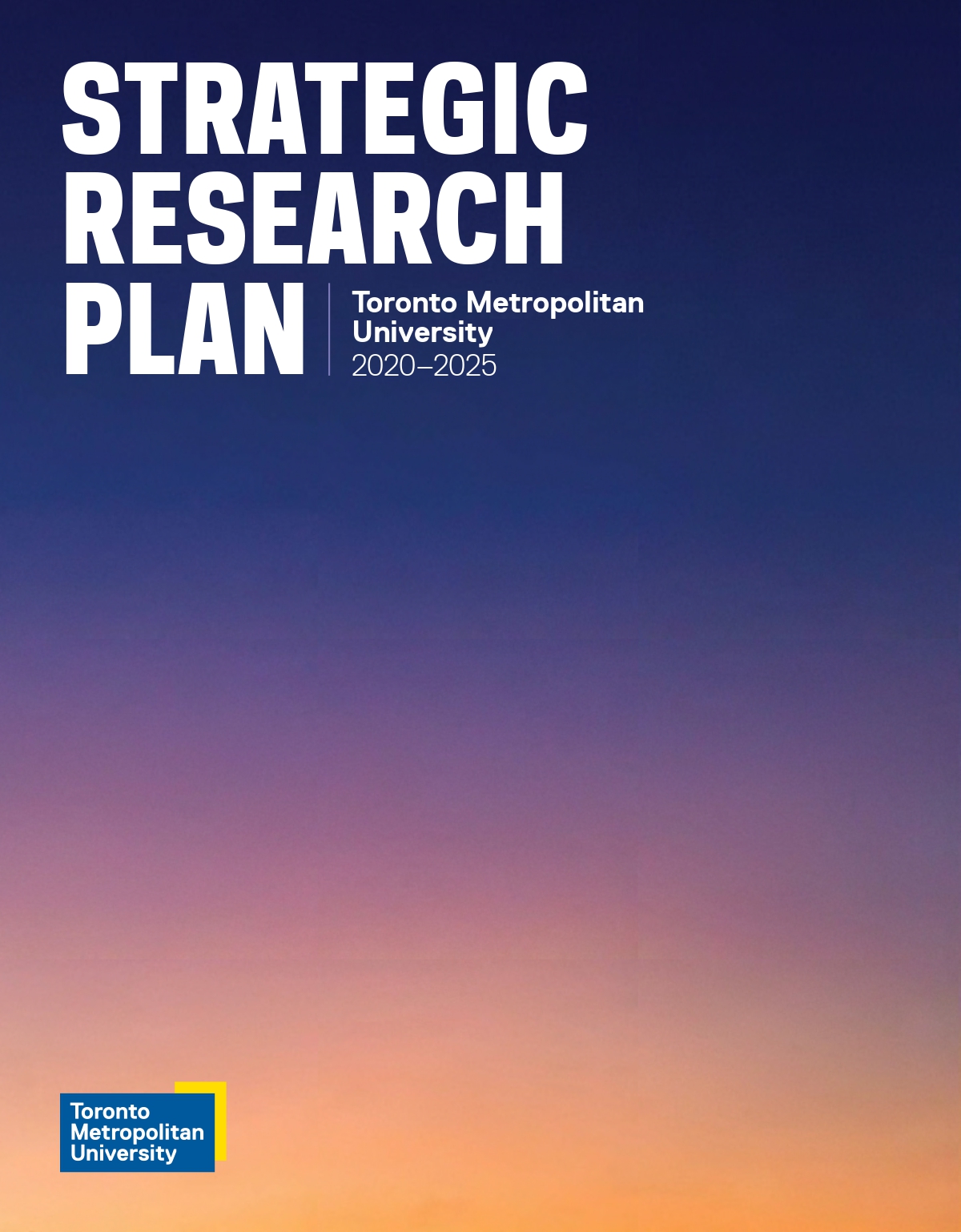 Cover of Strategic Research Plan document 2020-2025