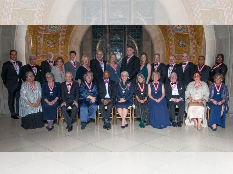 President Lachemi with other recipients of the Order of Ontario