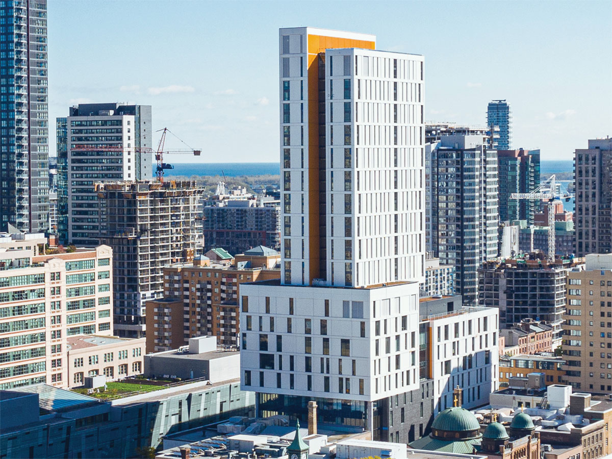 The Daphne Cockwell Health Sciences Complex building on a sunny day.
