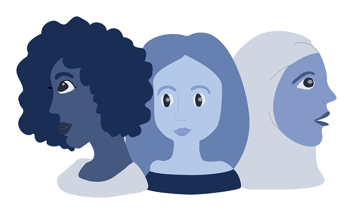 An illustration of a diverse group of women.
