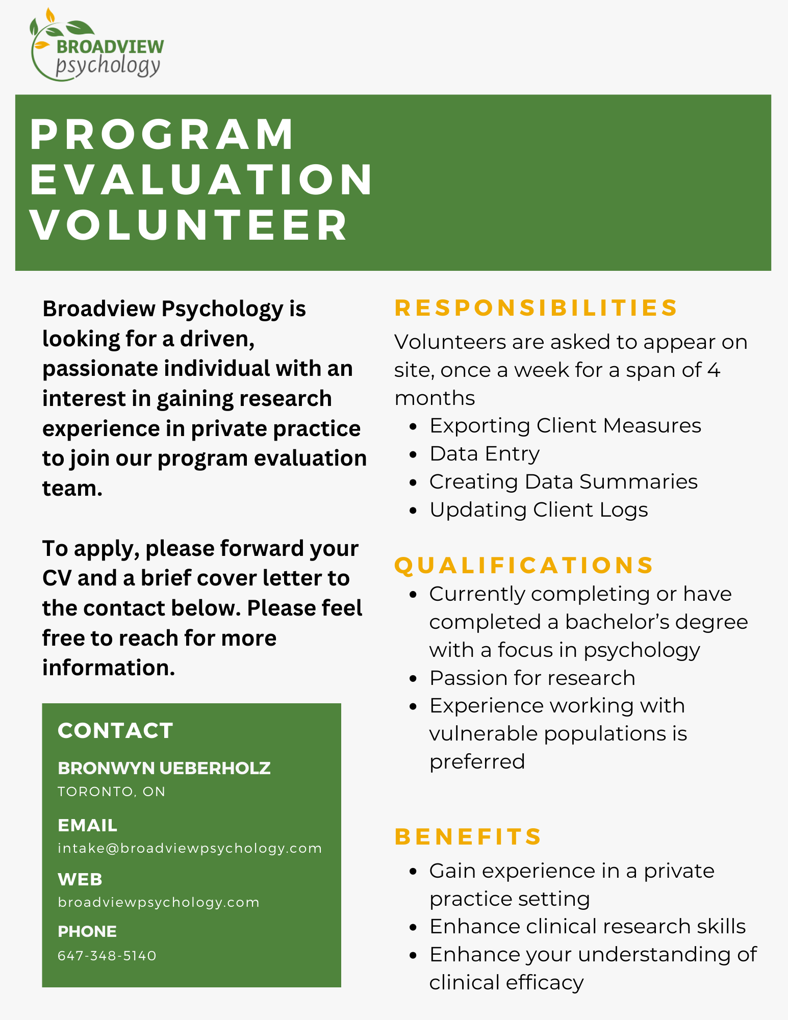 Program Evaluation Volunteer - 1