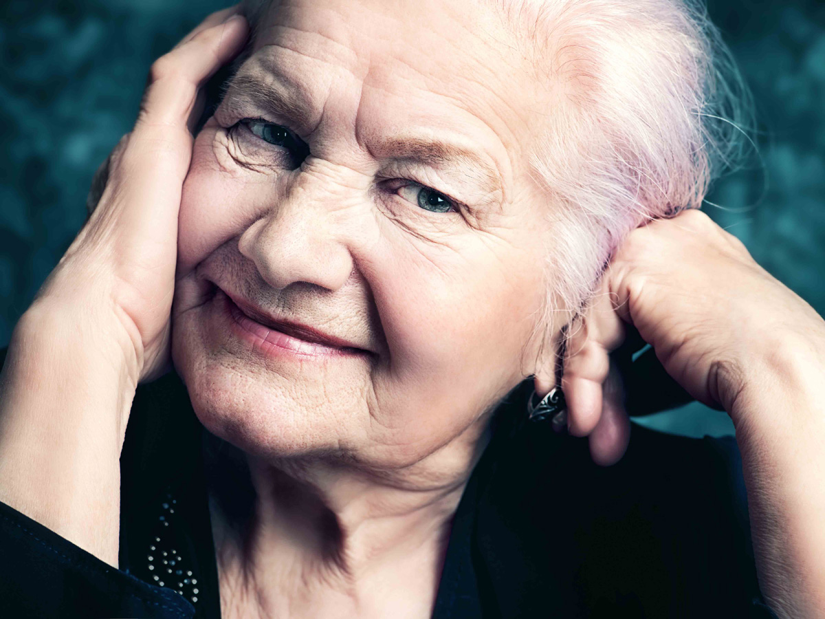 Portrait of a beautiful smiling senior woman. 