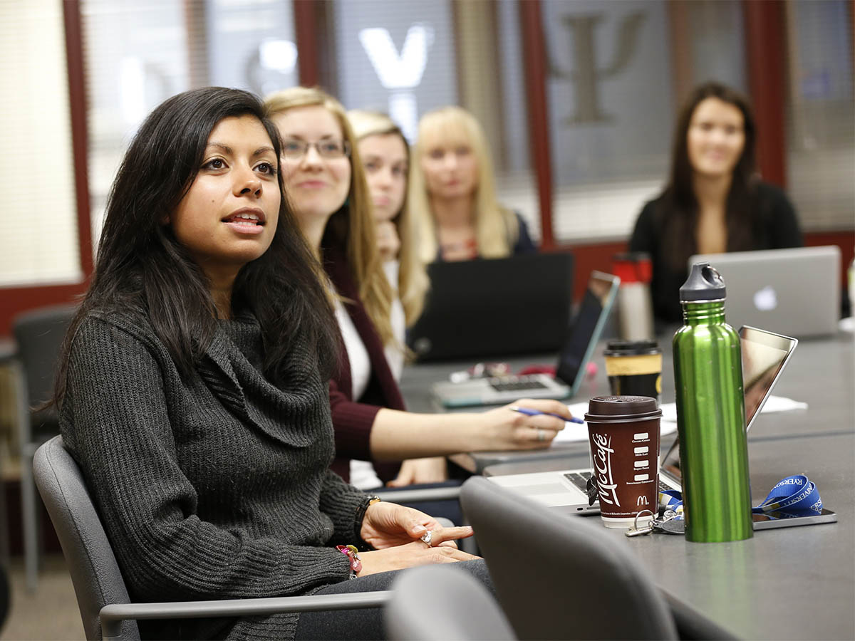 Graduate students in classroom