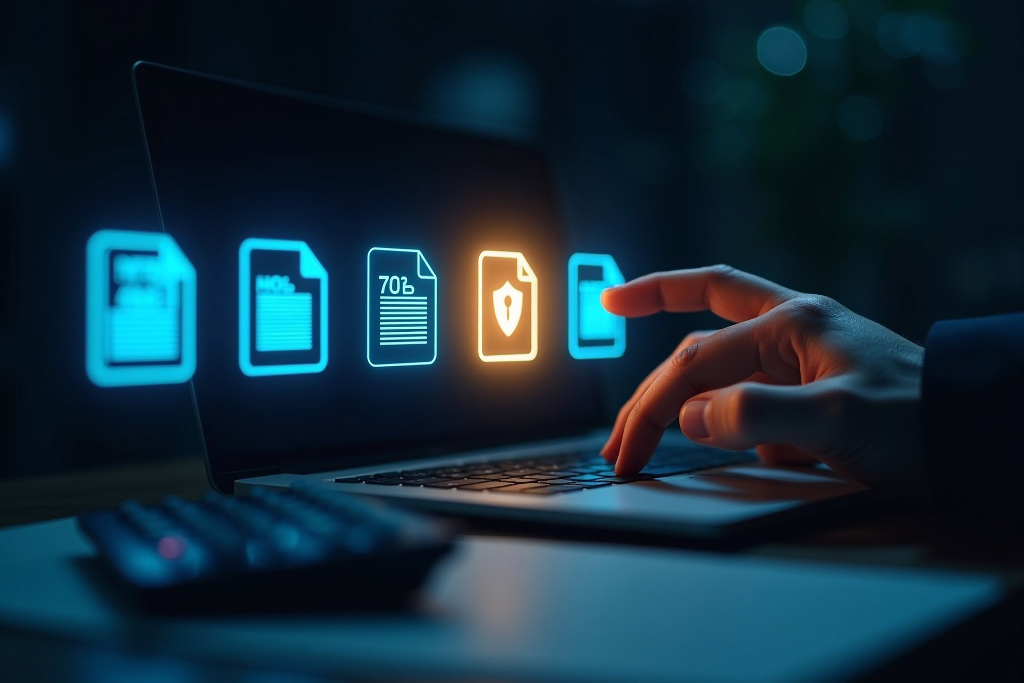 Compliance rules and law regulation policy on virtual screen, documents with checkbox lists