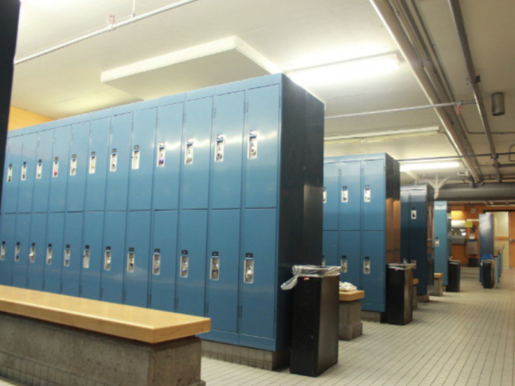 locker room at rac fitness centre