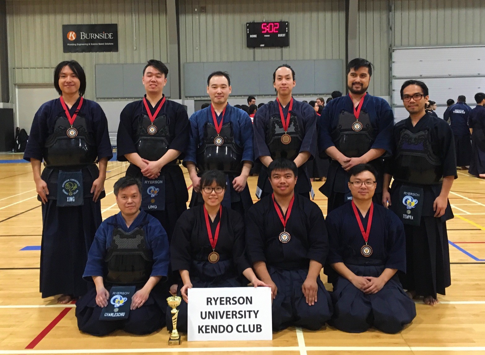 Group photo of the Kendo Club after their tournament 