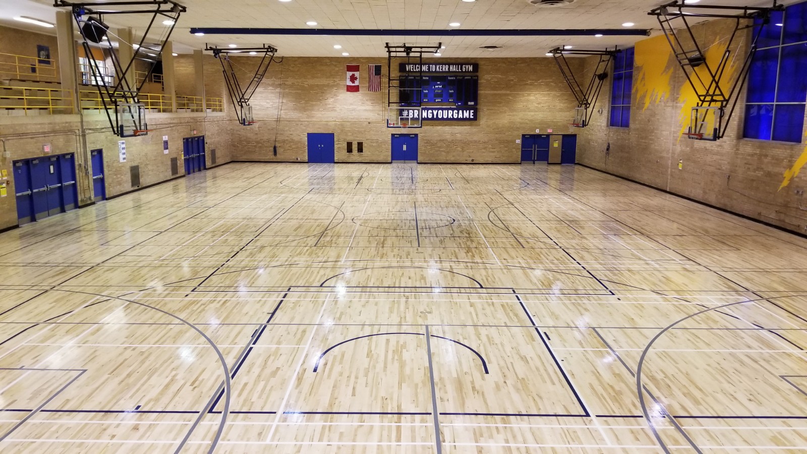 View of Kerr Hall Upper Gym Looking South