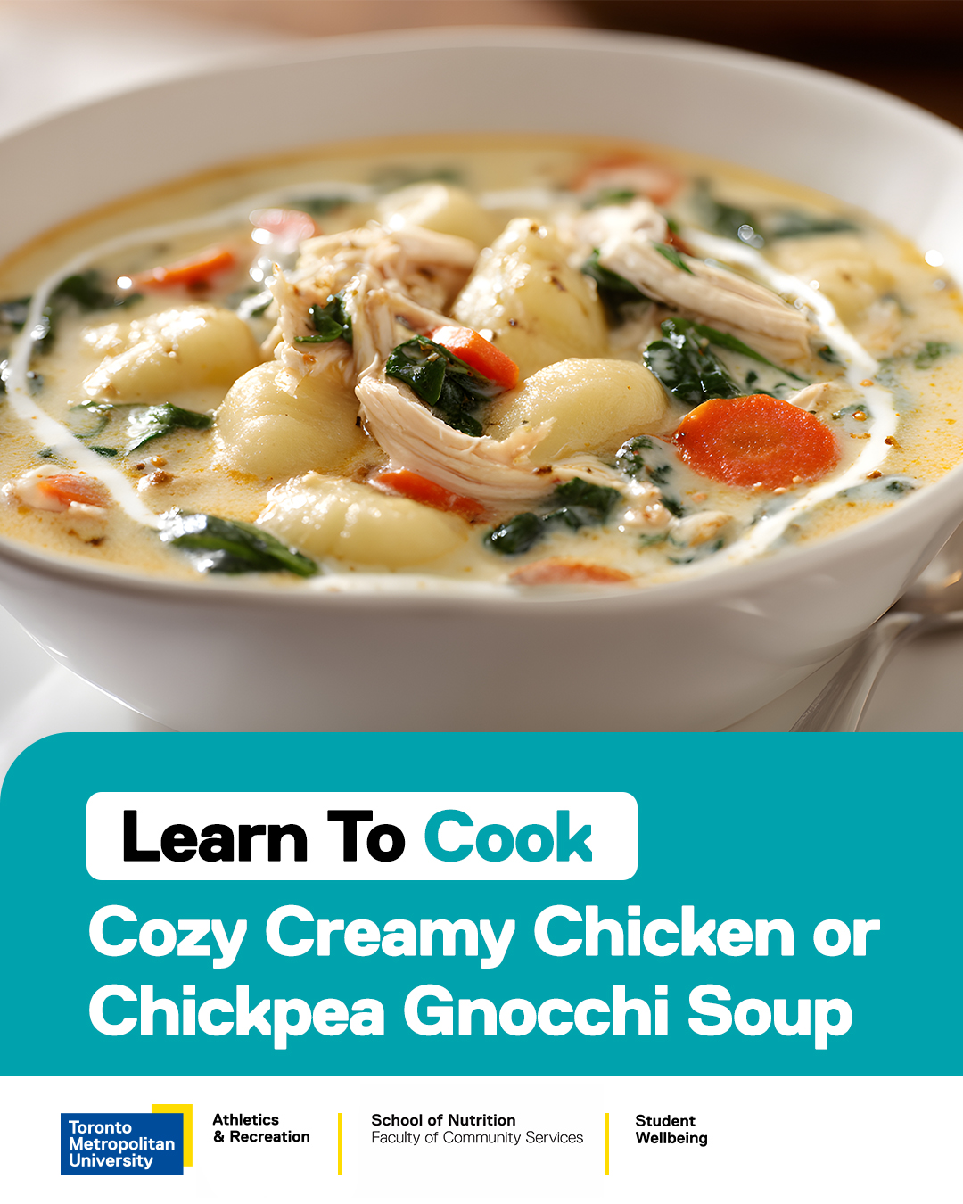 Bowl of tasty Gnocci Soup