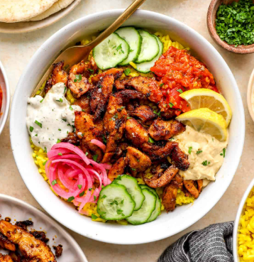 Bowl of tasty Shawarma