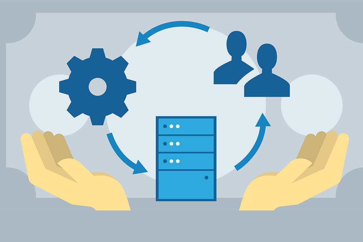 Illustration of a ecosystem - money, caring, working together