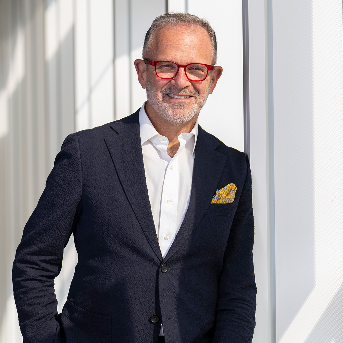 Steven S. Liss, Vice-President, Research and Innovation TMU in a bright hallway with windows