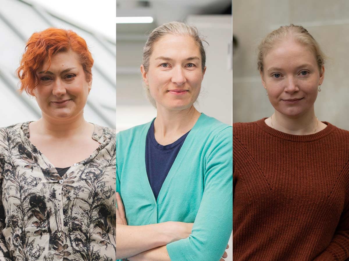 Headshots of TMU professors Stefania Impellizzeri, Claire Oswald and Roxana Suehring 