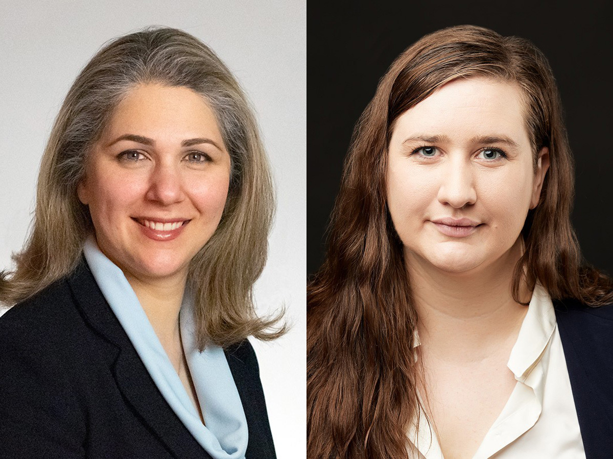 Portraits of professor Atefeh Mashatan (left) and Helen Stopps.