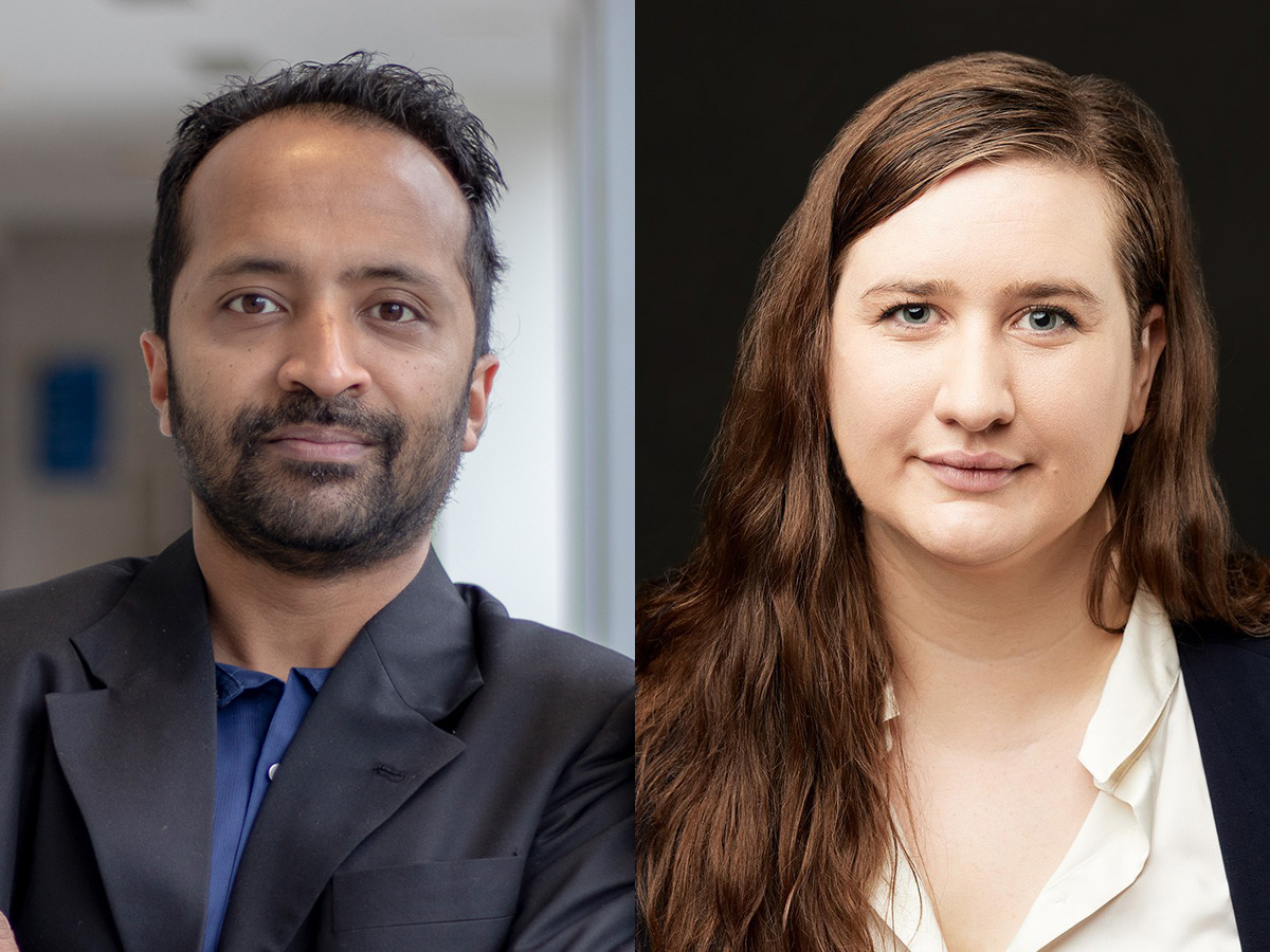 From left to right: headshots of TMU professors Naimul Khan and Helen Stopps