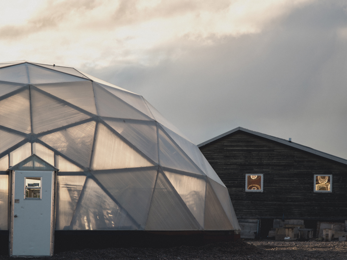 A domed panelled building in Nunavut