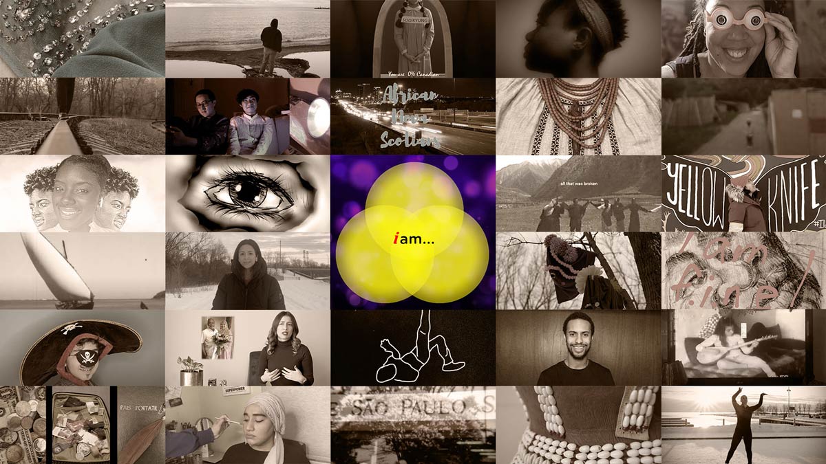 Screen grabs of each of the 28 films featured in the I Am project