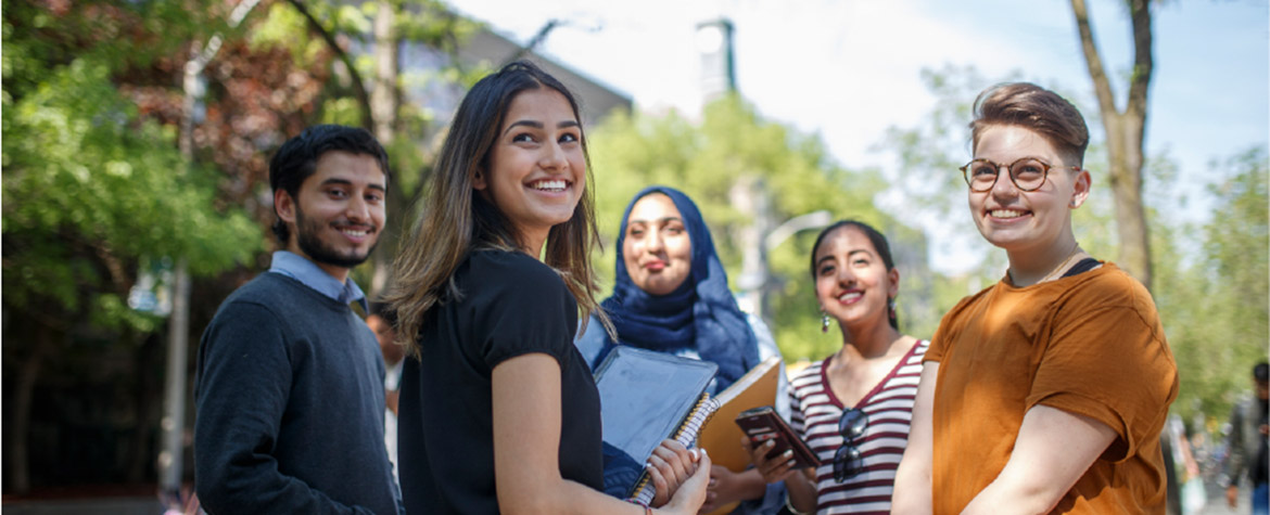 Group of students on campus.