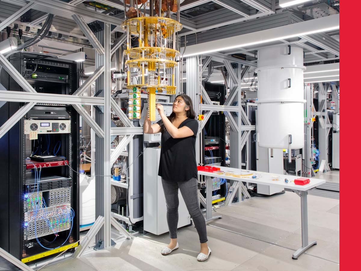 Quantum scientist Dr. Maika Takita works on a quantum computer in an IBM lab.