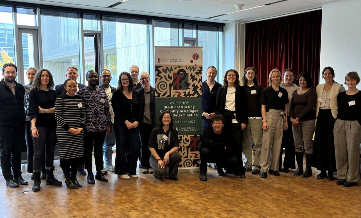 Group picture of presenters at the “(Re-)Constructing Credibility in Refugee Status Determination” workshop, hosted by MOBILE on Oct 24, 2025 in Copenhagen, Denmark