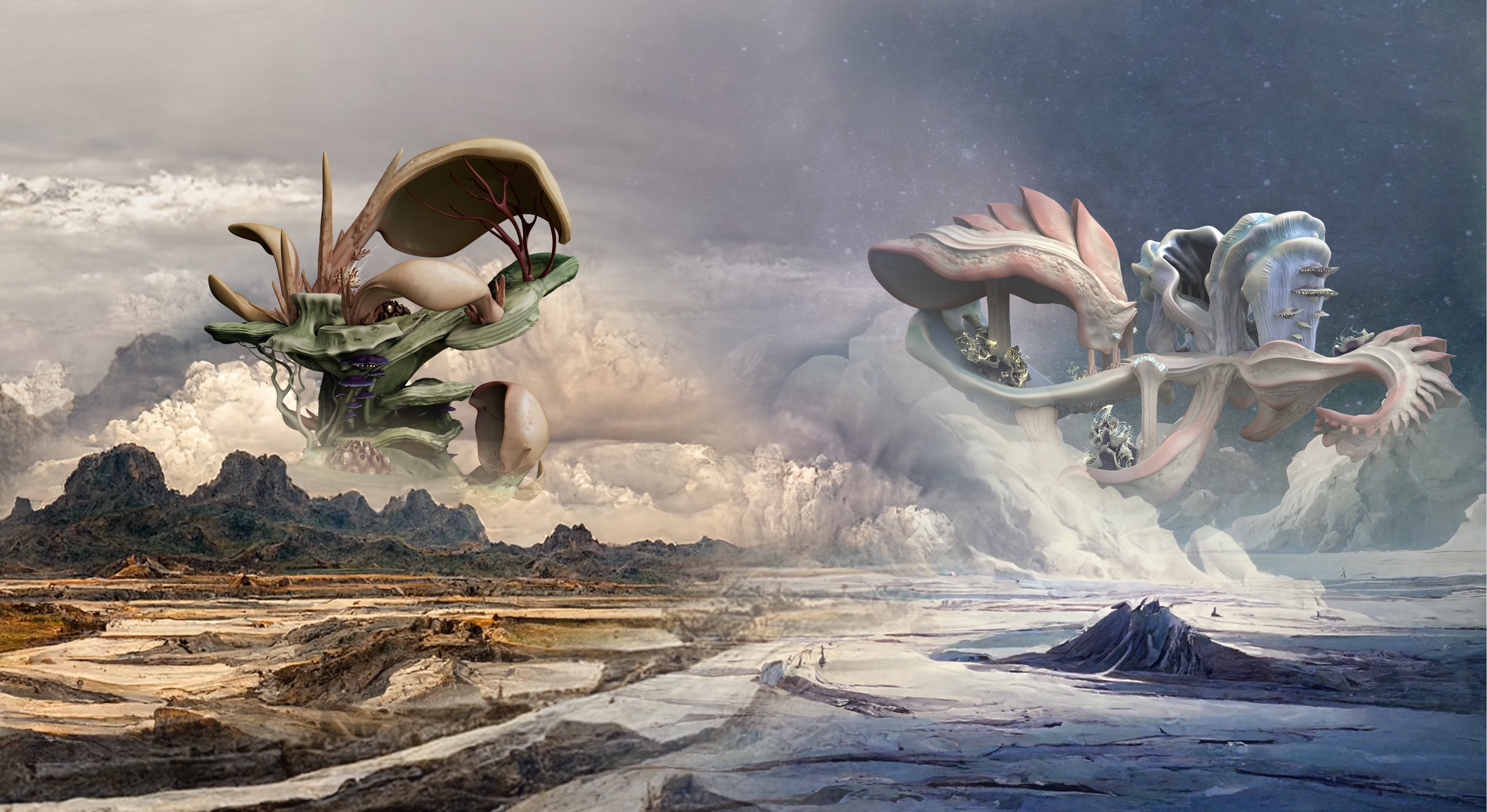 A futuristic AI generated landscape