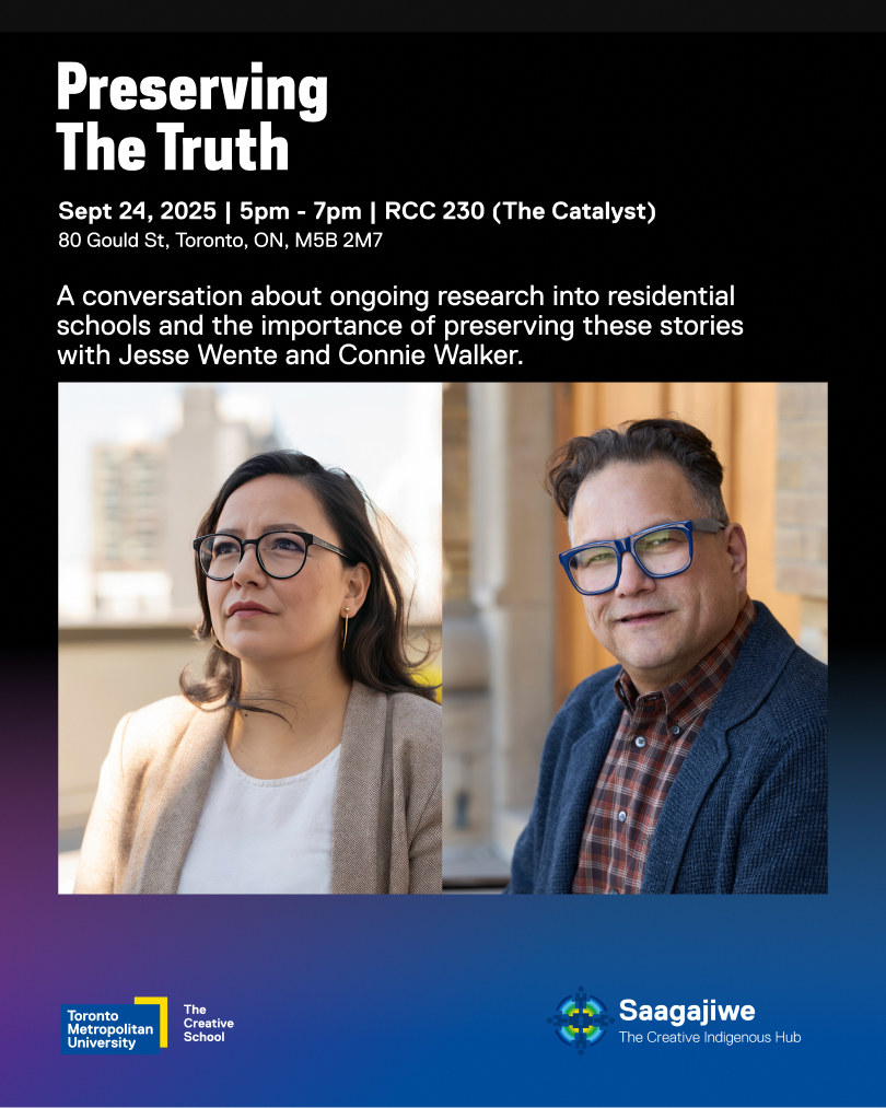 Preserving the Truth: A conversation about ongoing research into residential schools and the importance of preserving these stories with Jesse Wente and Connie Walker.