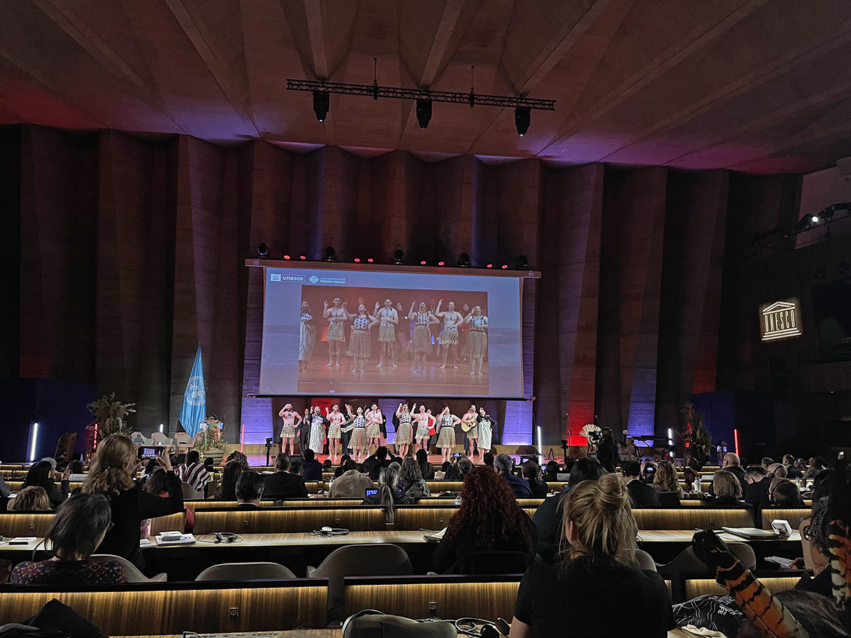 December 13, 2022 – Cultural performance by Ngāti Rānana London Māori Club (New Zealand). UNESCO Headquaters, Paris, France.