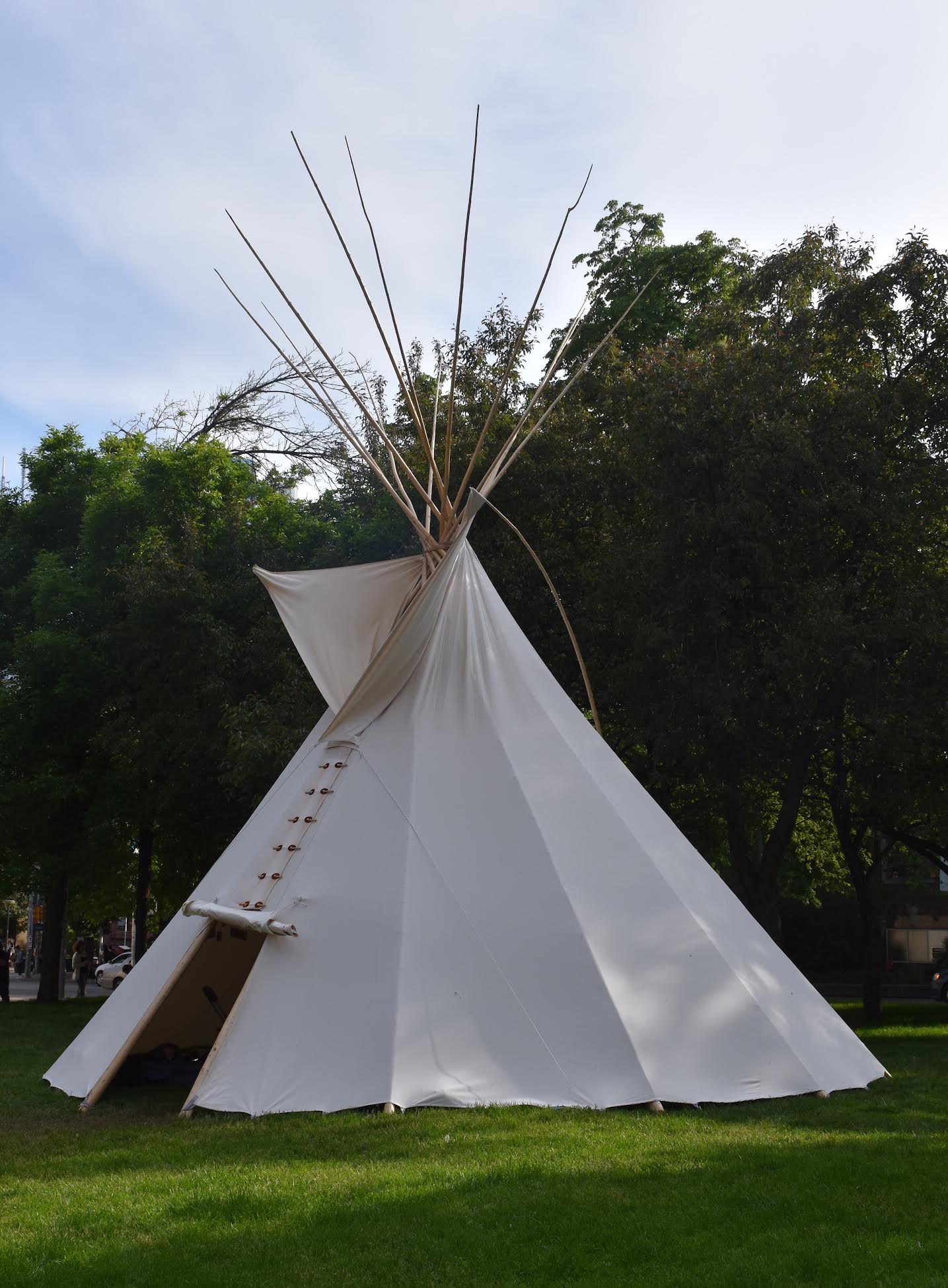 Teepee built for the Survival to Sovereignty Exhibition 