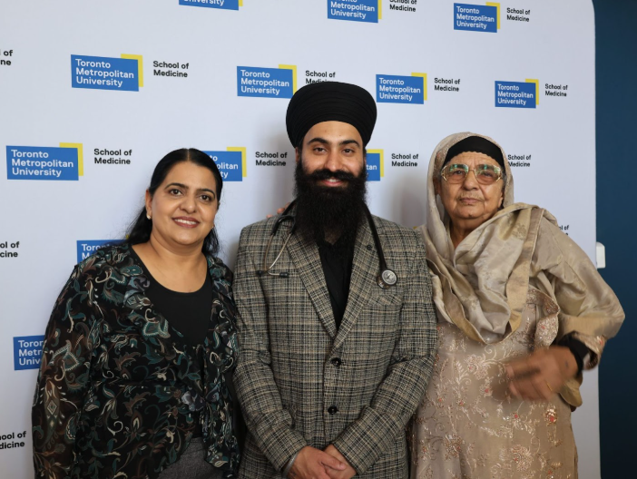 Gagandeep Kaur (left), Gurkirat Nijjar (middle) and S. Manjit Kaur Nijjar (right)