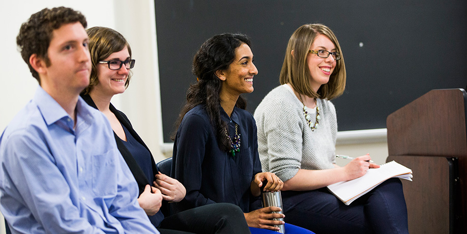 Studnets attending a lecture in a casual mood