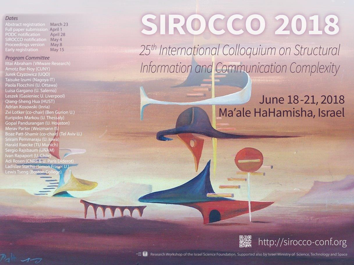 Poster for the Sirocco 2018 Conference in Israel.