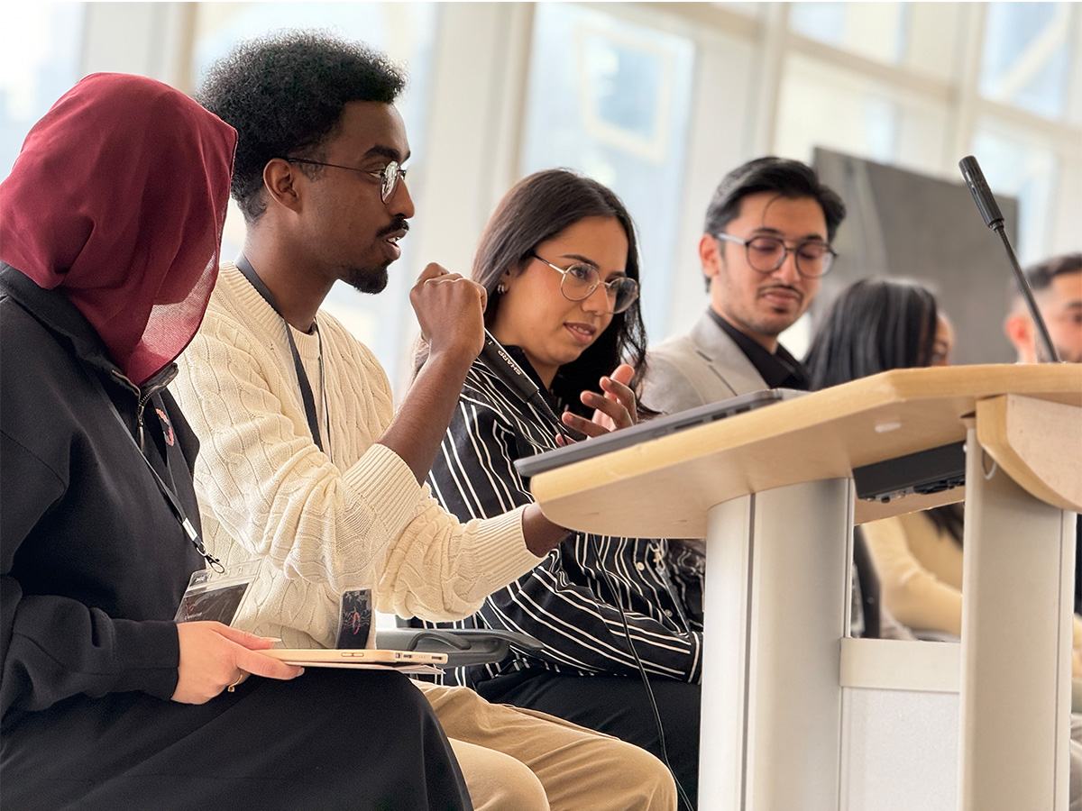 Areej Ubaid alongside TMU Tech Week panelists