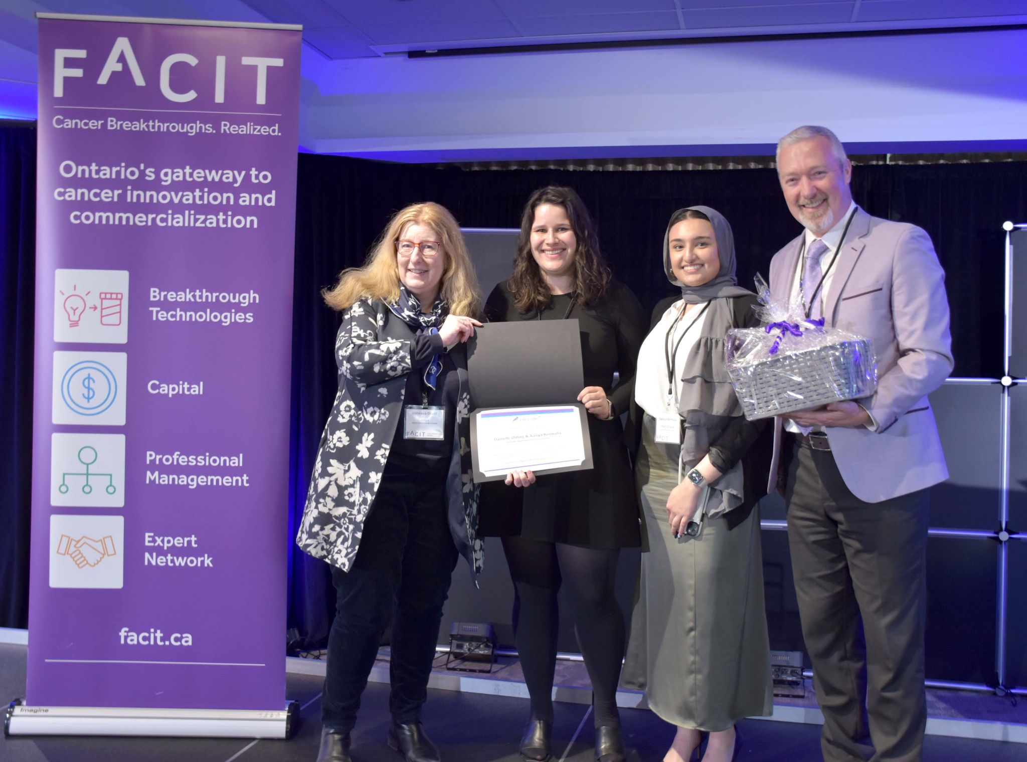 Danielle Olding and her partner at the award ceremony