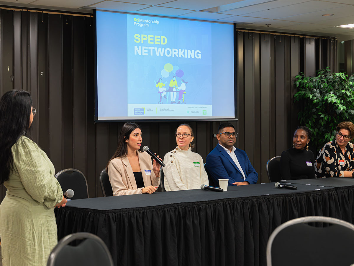 Panelists at the SciMentorship Networking Event