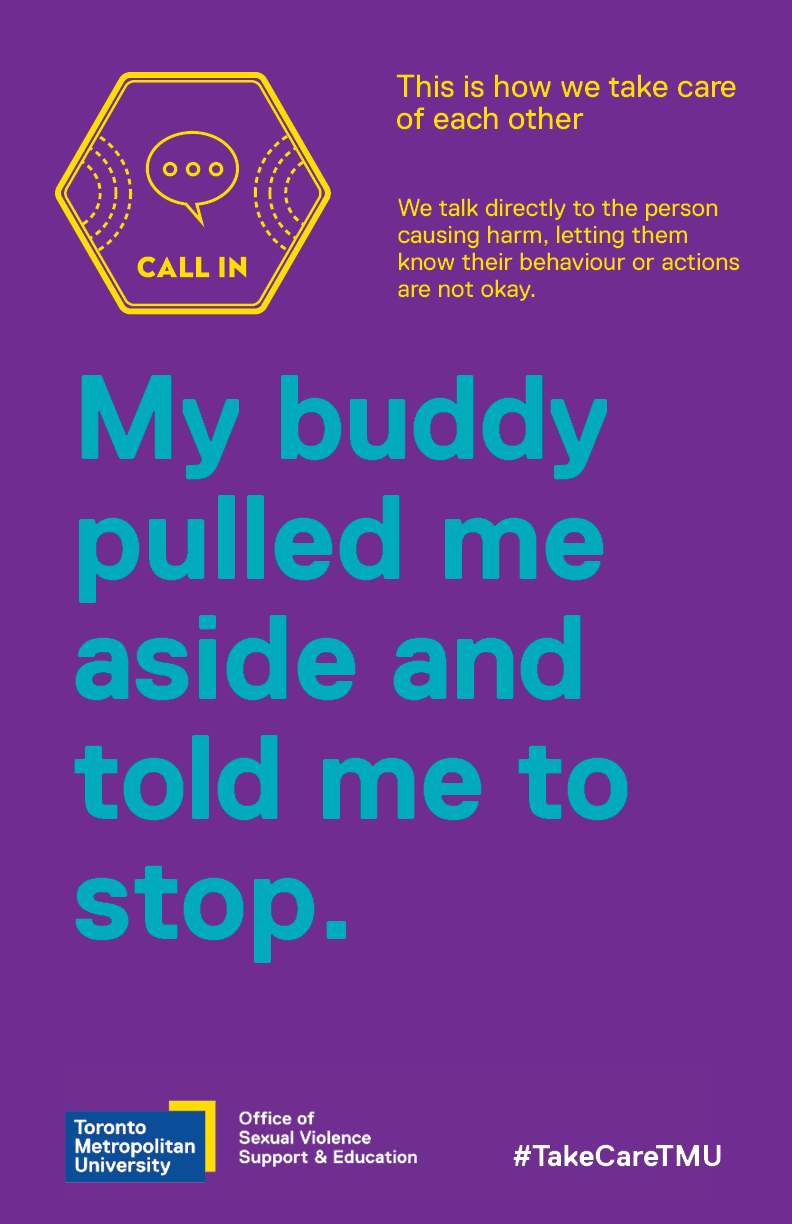 TakeCareRu Campaign with the text "“My buddy pulled me aside and told me to stop”.