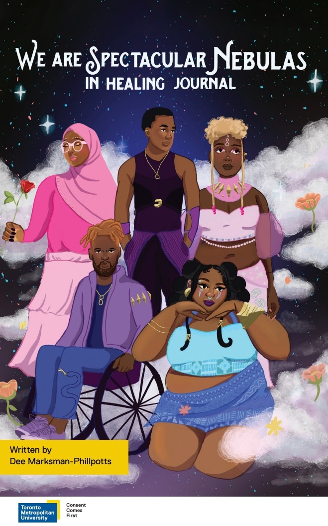 Cover of We Are Spectacular Nebulas in Healing Journal. Clicking this cover will download the journal in PDF form. 