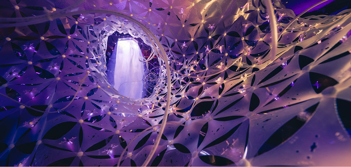 Purple abstract shapes