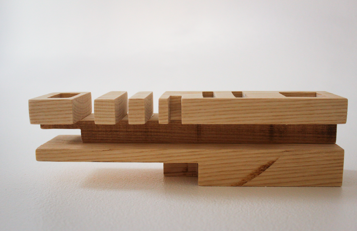 Wooden block model, done by student in IRD 300