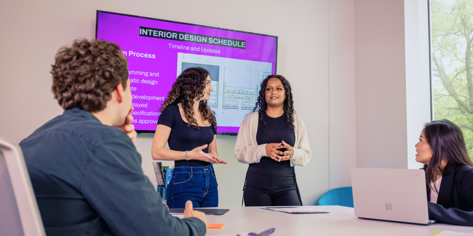 Interior Design students presenting their work